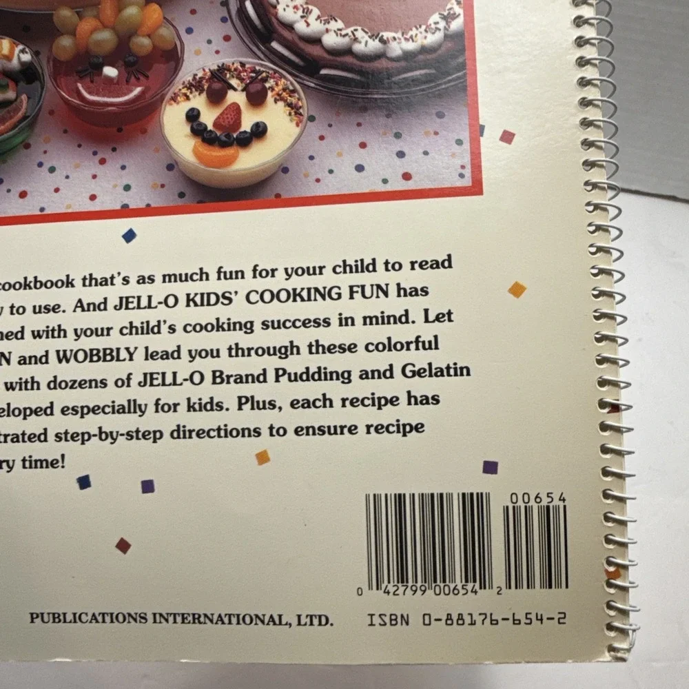 Vintage Jell-O Kids‎ Cooking Fun Cook Book 1991 Spiral Bound By Crescent Books